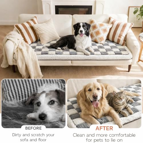 Dog Bed for Car Back Seat, Backseat Dog Bed Fit for Backseat Extenders, Nonslip Soft Durable for Car, Travel and Road Trip (White 24.5" x 51")