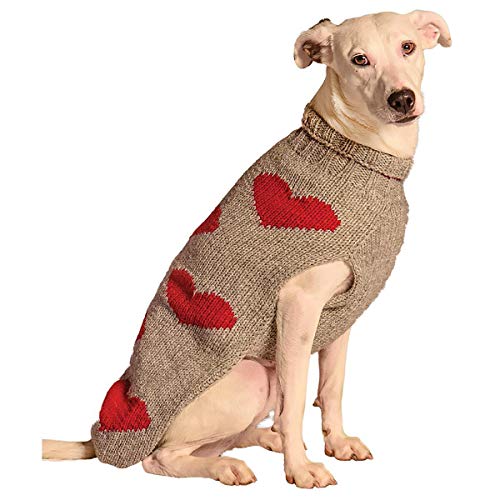Chilly dog Red Hearts Dog Sweater (X-Small) - color: Red, size: XS