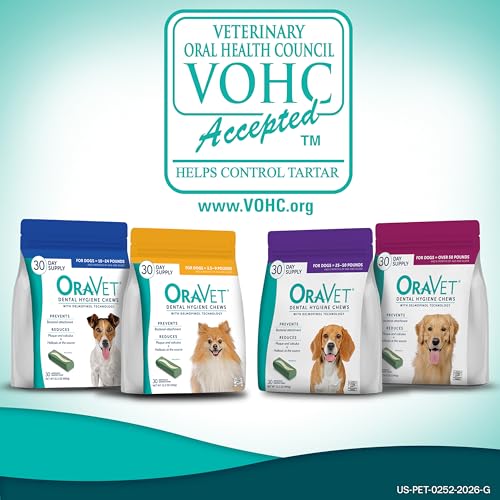 ORAVET Dental Chews for Dogs, Oral Care and Hygiene Chews (Large Dogs, Over 50 lbs.) Pink Pouch, 14 Count - size: 14 Count (Pack of 1)