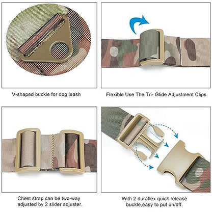 EXCELLENT ELITE SPANKER Tactical Dog Vest Training Military Patrol Service Dog Harness Easy Control Adjustable No-Pull Nylon Pet Harness with Handle for Small Medium Large Dogs(MCP-XS) - color: MCP, size: XS