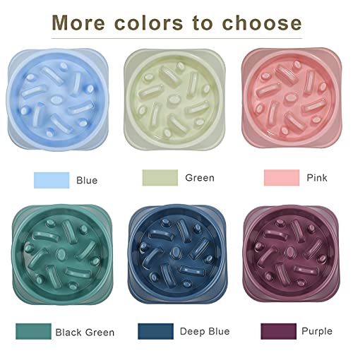 UPSKY Slow Feeder Small Dog Bowl - Anti-Slip Puzzle Bowl Feeder, Interactive Bloat Stop, Anti-Choking - color: blue
