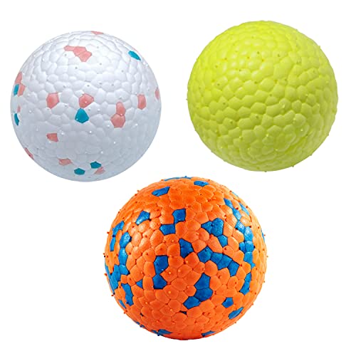 Indestructible Floating Bouncy Balls for Small Breed Dogs - Lightweight, Durable, Odourless - 2.5" - 3 Pack - size: 3pcs small ball