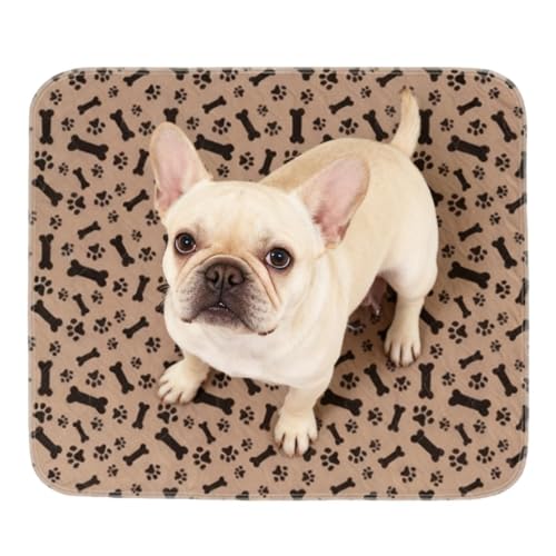 Puppy Pads Washable | Reusable Leak-Proof Mat | Absorbent Odor Proof Non-Slip Dog Pee Mat | for Training Potty Indoor Crate Balcony Car Kennel Floor - color: Tan, size: 30x30cm