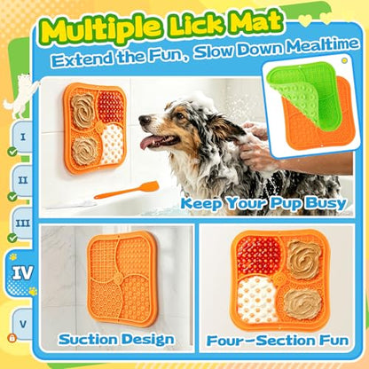 Forfon 10 Pack Complete Dog Puzzle Toy Set for All Breeds, Upgraded Enrichment Toys with Lick Mat & Slow Feeder Bowl, Suction Cup Design, Keeps Dogs Busy & Mentally Stimulated - color: Expert Dog Puzzle Toys