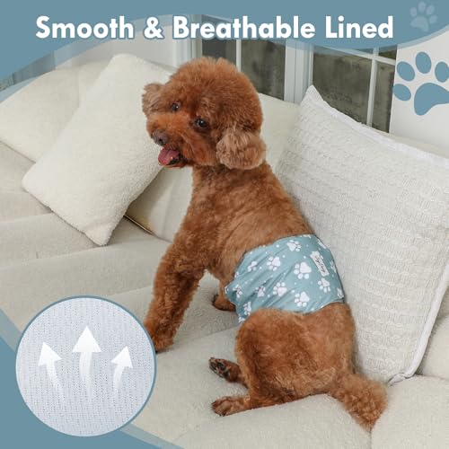 JoyDaog Reusable Dog Belly Bands for Male Dogs Diapers,5 Pack Premium Washable Dog Diapers Male Puppy Nappies Wrap,S - size: Small (Pack of 5)