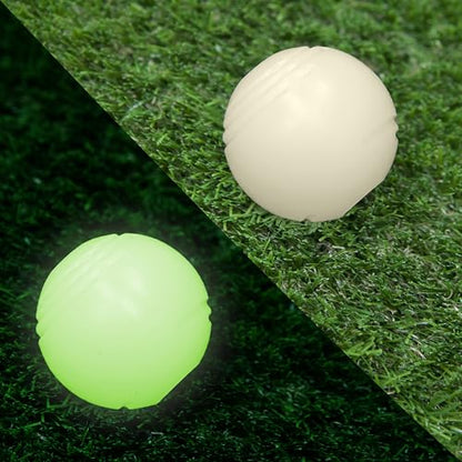 Chew King by Mammoth Glow-in-the-Dark Dog Fetch Balls (8-Pack), Lattice Rubber Balls for Night Play, High Bounce Fetch Toys, Rechargeable Under Any Light, Medium 2.5" - color: I) 8-Pack (2.5" Balls)