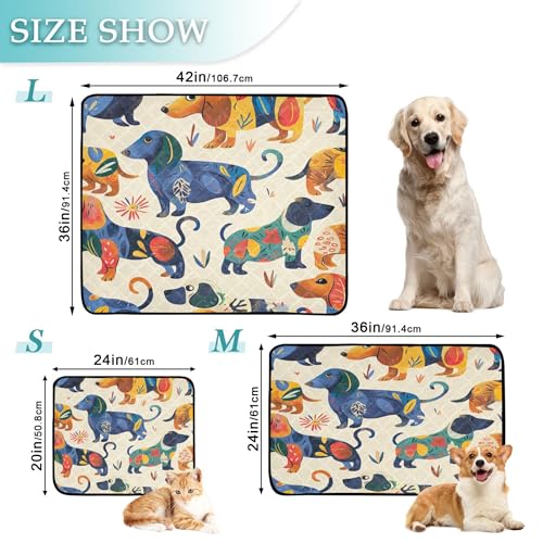 Qilmy Dogs Pet Mat, Waterproof Reusable Dog Training Pad Anti-Slip Pet Creat Pad for Small Medium Large Dogs and Cats