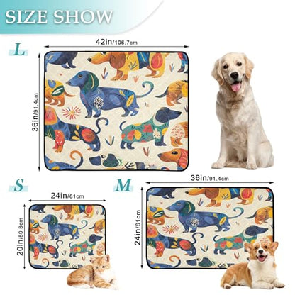 Qilmy Dogs Pet Mat, Waterproof Reusable Dog Training Pad Anti-Slip Pet Creat Pad for Small Medium Large Dogs and Cats