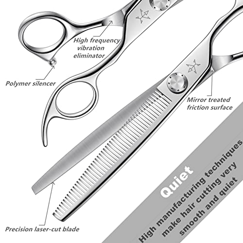 High-end Professional Dog Grooming Thinning Scissors Teeth Cutting Blending Shears Pet Texturizing Shears 7.5 Inch Extremely Very Sharp Stainless Steel Alloy For Cat Horse And Other Animals - style: 7.5inch Thinning