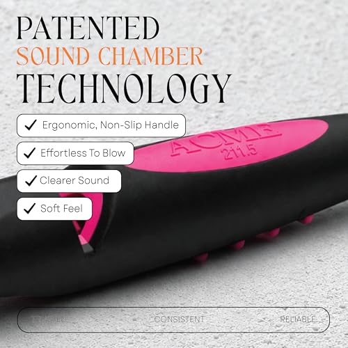 ACME Alpha 211.5 Professional Dog Training Whistle with Enhanced Ergonomic Grip. BPA-Free Plastic. 110 dBA. Long Range. Standardized Frequency. Weatherproof. Made in the UK (Black on Day Glow Pink) - color: Black on Day Glow Pink