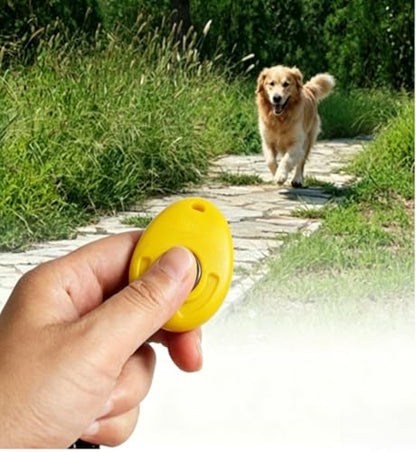 1-Pack Pet Clicker for Dogs – Easy-to-Use Training Clicker with Wrist Strap – Perfect for Puppy Potty Training, Bark Control & Sit/Stay Commands – Effective Positive Reinforcement Tool (yellow) - color: yellow