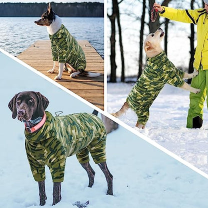 ROZKITCH Small Dog Camo Coat, Pet Windproof Warm Cold Weather Jacket Vest with Luminous Zipper, Jumpsuit Apparel Outfit Clothes for Small Medium Large Dog Camo S - color: Camo Green, size: S