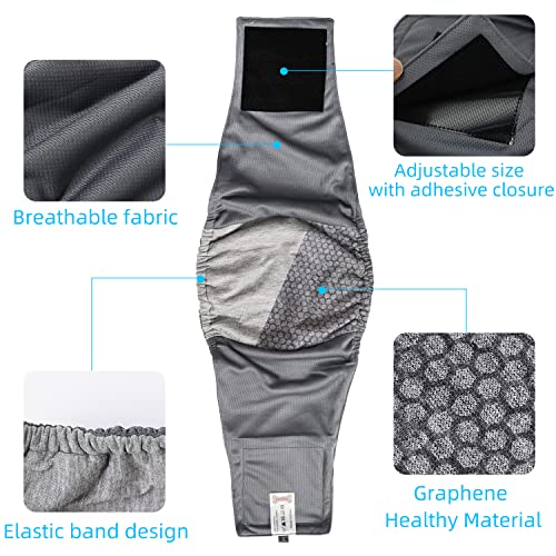 Washable Male Dog Belly Band, Breathable Absorbent Dog Nnderpants, Reusable Highly Absorbent Graphene Male Wrap Diapers for Doggie Training Incontinence Marking (Black, L) - size: L