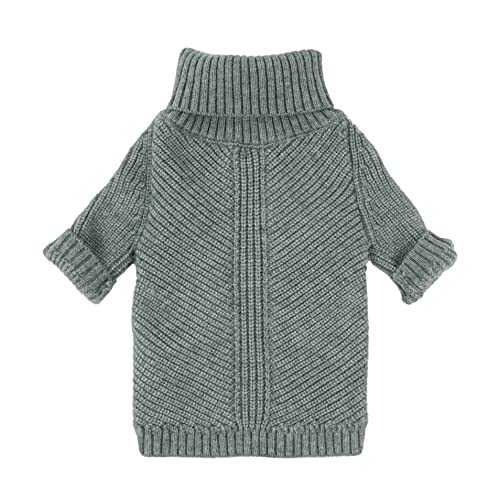 Fitwarm Dog Turtleneck Sweater, Thermal Knitted Pet Coat, Dog Winter Clothes for Small Dogs, Cat Apparel, Heather Grey, XSmall - color: Heather Grey, size: X-Small