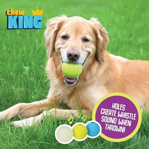 Chew King by Mammoth Glowing Fetch Ball, Dog Ball Toys, 2.5" Combo - color: F) 3-Pack (2.5" Balls)