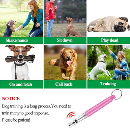 6 Pack Dog Whistle with Lanyard Stop Neighbors Dog from Barking Adjustable Ultrasonic Silent Dog Whistles Professional Dog Training Whistle for Dog Daily Training - color: Multicolor