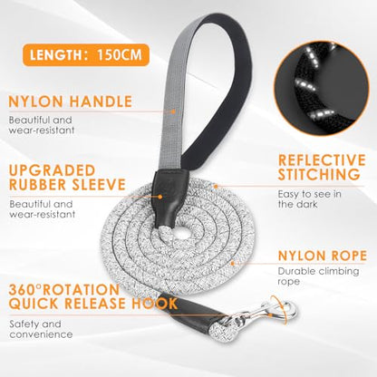 Dog Harness and Leash Set, No Pull Saddle Style Pet Harness, Breathable Mesh Adjustable Reflective Dog Vest for Medium Small Dogs Harness 2 D-Rings, Grey, S - color: Grey, size: S