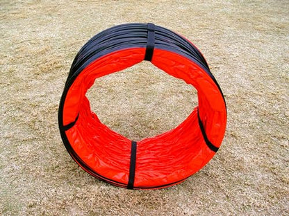15' Heavy Duty Dog Agility Tunnel with 2 Sets of Tiedown System, Competition & Training, (Red), The Best for Dogs Under 30lbs, or find SHD Tunnels