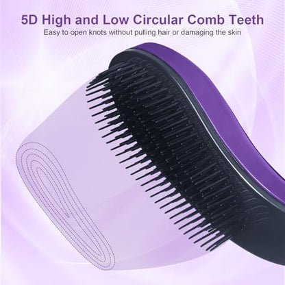 Small Dog Brush- Grooming Tool for Teddy, Yorkies, Maltese, Shih Tzu, Chihuahua - Puppy Hair Brush (Dark Purple) - color: Dark Purple