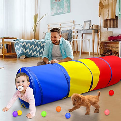 Kids Play Tunnel for Toddlers 1-3, Pop Up Baby Tunnel Crawling Toys for Infant Children or Dog, 6 Foot Indoor Outdoor Toddler Toys for 1 2 3 Year Old Girl Boy Birthday Gift - style: Modeling Crawling Tunnel