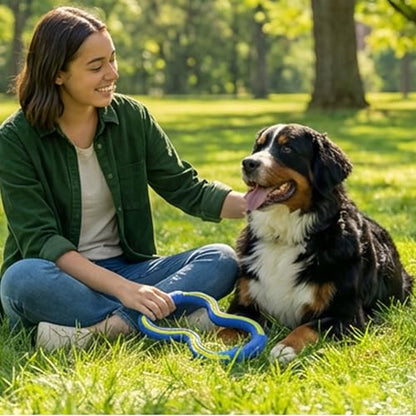 Outward Hound FlyFetch Tug Dog Toy, Durable Rubber, Fetch & Tug-o-War, All Breeds, 10.9" - color: Tug Purple