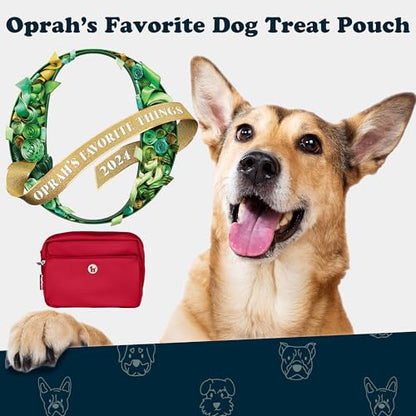 Puppington 3-in-1 Crossbody Dog Walking Bag & Treat Pouch with Matching Planet Safe Poop Bags & Built-In Dispenser - Dog Mom Gift for Puppy Training with Zippered Pockets (Ruby Red) - color: Ruby Red