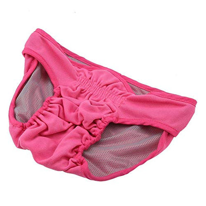 Dog Cotton Underwear Pants, Female Dog Physiological Pants Sanitary Diaper Breathable Cotton Suspender Short Pants(L)