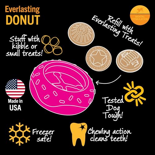 Starmark Everlasting Treat Donut Toy for Small Dogs - color: Pink, size: Small
