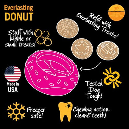 Starmark Everlasting Treat Donut Toy for Small Dogs - color: Pink, size: Small