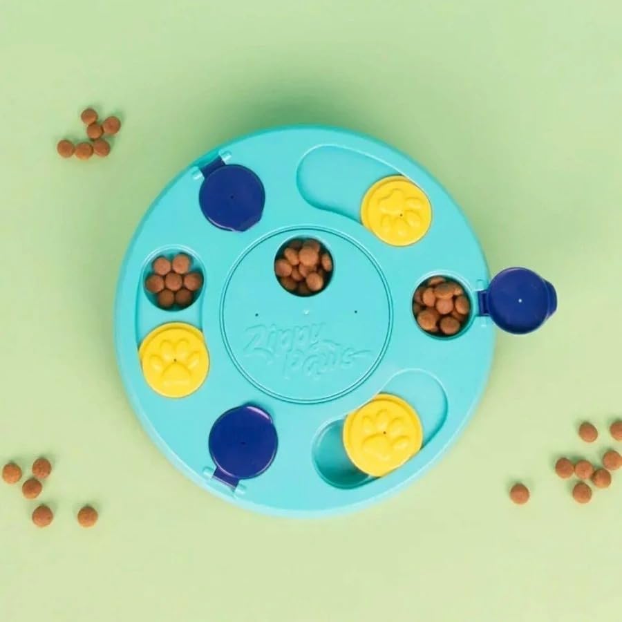 ZippyPaws - SmartyPaws - Puzzler Dog Toy - 3 in 1 Interactive Dog Toy Puzzle, Teaches Problem Solving Skills, Teal - color: Teal