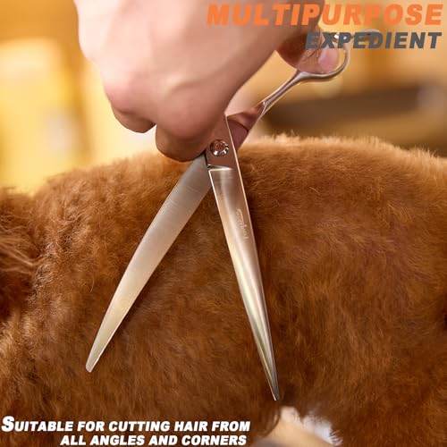 High-end Professional Dog Grooming Curved Scissors Pet Curved Shears 8 Inches Extremely Very Sharp Made Of Stainless Steel Alloy By Hand For Dog Cat Groomer - style: 8inch Curved Shears