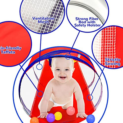 Kids Play Tunnel for Toddlers 1-3, 6 Foot Baby with 2 Mesh Sides Pop Up Crawling Toys 1 3 4 Year Old Girl Boy Birthday Gift, Indoor Outdoor Toddler Children or Dog - style: Mesh Crawling Tunnel