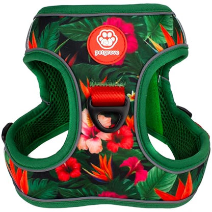 Step in Small Dog Harness and Puppy Harness – No Pull No Choke Reflective Mesh Vest with Front & Back Clips for Tiny XXS and Extra Small Dogs (Tropical Paradise, XXXS) - color: Tropical Paradise, size: XXXS