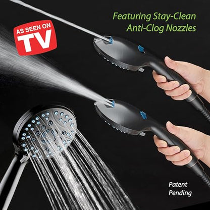Hotel Spa AquaCare for California As-Seen-On-TV High Pressure Handheld Rain 50-mode 3-way Shower Head Combo with Adjustable Arm, Anti-clog Jets, Tub & Pet Power Wash, 6 ft. Hose, Rubbed Bronze - color: Oil Rubbed Bronze, style: 1.8 Gallons Per Minute