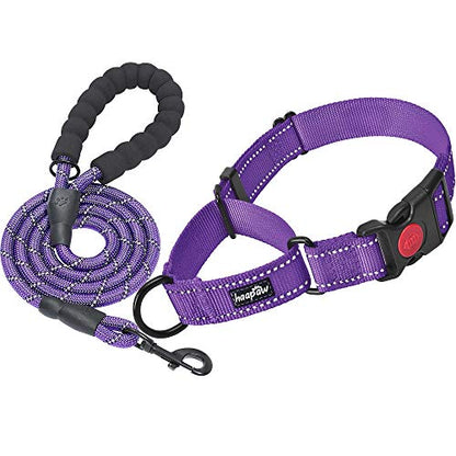 haapaw Martingale Dog Collar with Quick Release Buckle Reflective Dog Training Collars for Small Medium Large Dogs - color: Purple, size: S