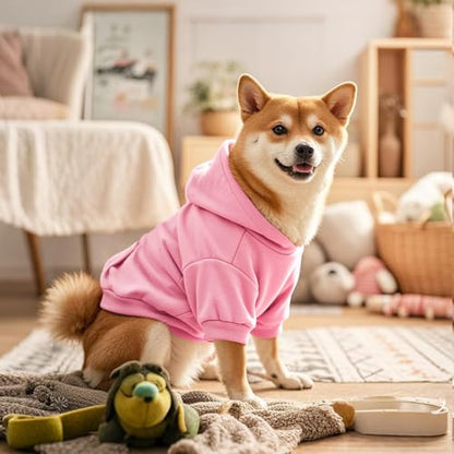 Idepet Pet Dog Hoodies Dog Clothes for Small Dogs Vest Chihuahua Clothes Warm Coat Jacket Autumn Puppy Outfits Cats Dogs Clothing(S,Pink) - color: Pink B, size: Small