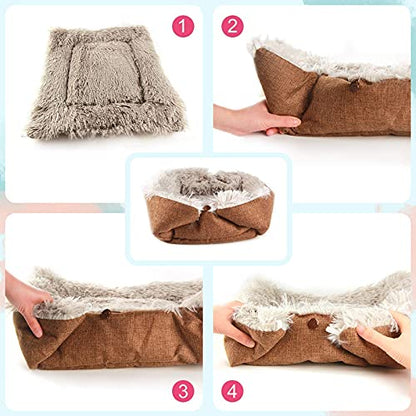 Cat Bed Self Warming, Foldable Self Heated Cat Mat Heating Pad 24 x 20 inch Extra Warm Thermal Pet Pad for Indoor Outdoor Cats, Non-Slip Bottom Washable Non Electric, Grey - color: Grey