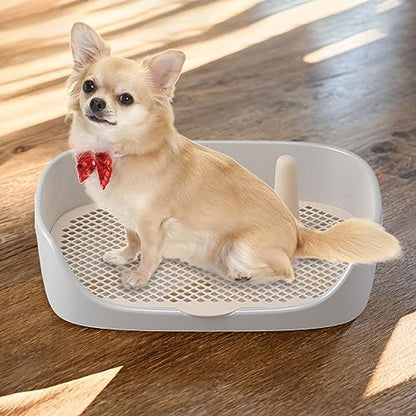 Dog Toilet Training Potty Tray, Pet Pan Bedpan Training Pads Holder Training Pad Toilet Potty Trainer for Small Animals, Home, Puppy, Gray 48x37x13cm - color: Gray 48x37x13cm