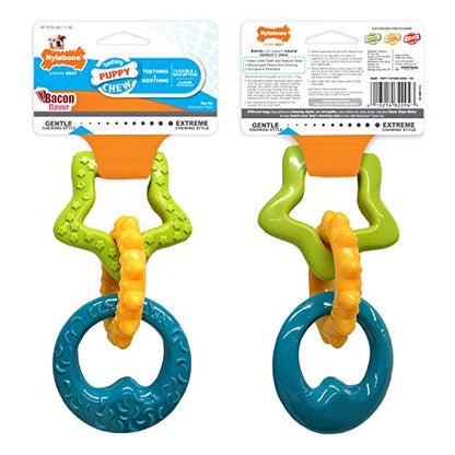Nylabone New Puppy Starter Kit, 5 Dog Chew Toys and 1 Natural Reward for Puppies, Multi Color, Bacon & Chicken Flavor,Small Dogs - Up to 25 lbs., 6 Pack - color: Bundle