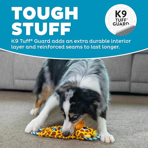 Outward Hound Ropiez Rope Interactive Dog Tug Toy for Tugging Squeaky Fun, Giraffe, Yellow, Small - color: Ropiez Giraffe