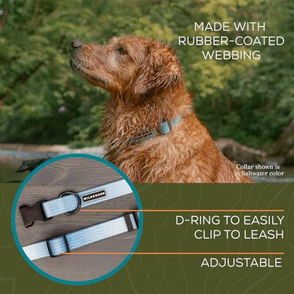 Wilderdog Waterproof Dog Collar - Repels Water & Dirt - Large 17"-24" - Saltwater - color: Saltwater, size: Large