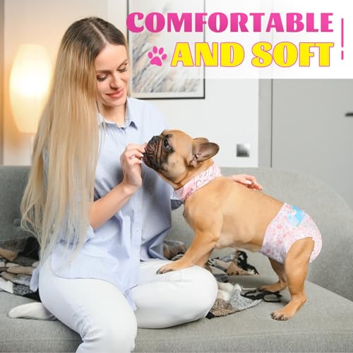 XPCARE 40 Count Disposable Female Dog Diapers, Super Absorbent, Leak Proof, Dog Diapers,Dog Period Diaper Female, for Incontinence, Estrus Female Dogs (Medium) - size: Medium