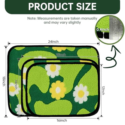 Qeils Reusable Puppy Pads for Small Dogs, Washable Pee Pads with Non-Slip , Absorbent Leakproof Mat for Crates, Playpens, Pet Beds & Whelping, Indoor Potty Training Grass Green, 18"x24", 2 Pack - size: 18"x24"(Pack of 2)