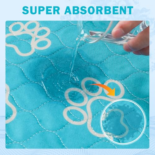 Homimp Washable Pee Pads for Dogs, 4 Pack Reusable Puppy Pads, Absorbent and Leakproof Dog Pee Pads, Non Slip Puppy Training Pads, Pet Mat for Floor, Crate, Couch, Whelping, 18"x24" - size: 18"x24"(Pack of 4)