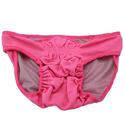 Dog Cotton Underwear Pants, Female Dog Physiological Pants Sanitary Diaper Breathable Cotton Suspender Short Pants(XS)