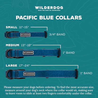 Wilderdog Waterproof Dog Collar - Repels Water & Dirt - Small 11"-15" - Pacific Blue - color: Pacific Blue, size: Small