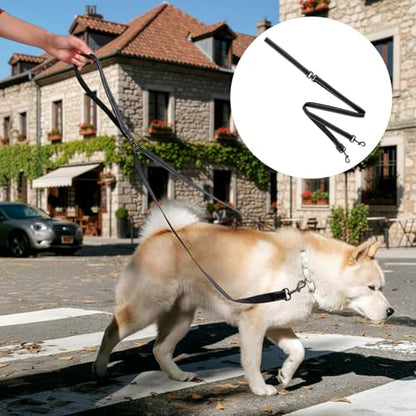 Two Point Control Dog Leash for No Pull Training - Reflective Training Leash for Dogs that Pull with Swivel Clip - Anti Pull Dog Harness for Medium Large Dogs
