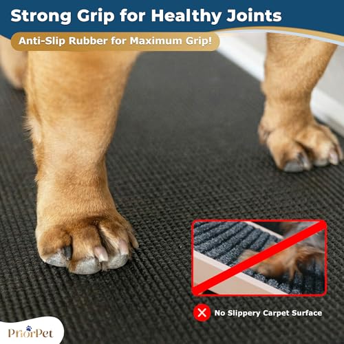 Dog Ramp for Couch – Non-Slip, Sturdy Build Foldable Wooden Dog Ramp – Supports up to 200 lbs – 7 Adjustable Heights (14"–20.5") – Enhanced Stability – Birchwood Pet Ramp for Small Dogs – White - color: White