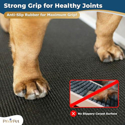 Dog Ramp for Couch – Non-Slip, Sturdy Build Foldable Wooden Dog Ramp – Supports up to 200 lbs – 7 Adjustable Heights (14"–20.5") – Enhanced Stability – Birchwood Pet Ramp for Small Dogs – White - color: White