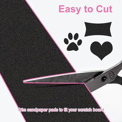 Self Adhesive Emery Paper, Dog Scratch Pad Replaceable Stickyback Sandpaper Nail Files for Pet Manicure & Pedicure- Trim 100Grit 15.4 * 10 inches 3pack